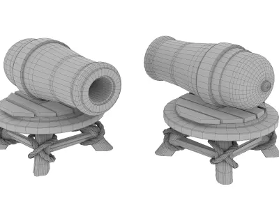 Canon - Clash of Clans Low-poly 3D model