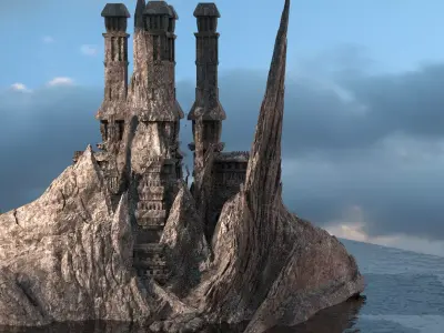 Philistine Bridge Towers 3D model