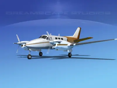 Beechcraft King Air C90 V15 3D model