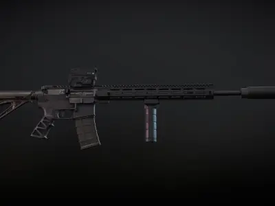 custom-ar-15-rifle 3D model