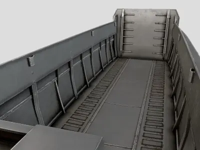 LCVP Landing Craft PBR Low-poly 3D model