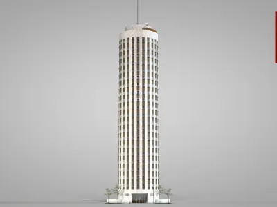 Commercial Cylindrical Building 3D model