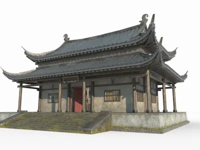 Asian Ancient Architecture Court 3D model