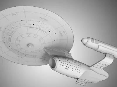 USS ENTERPRISE NCC 1701-C 3D model