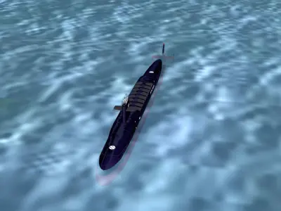 Ben Franklin Class USS Will Rogers SSBN-659 3D model