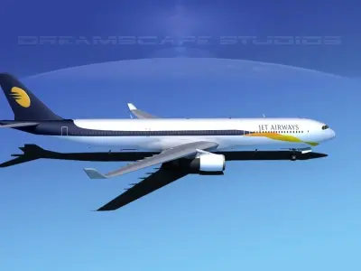 Airbus A330-300 Jet Airways 3D model