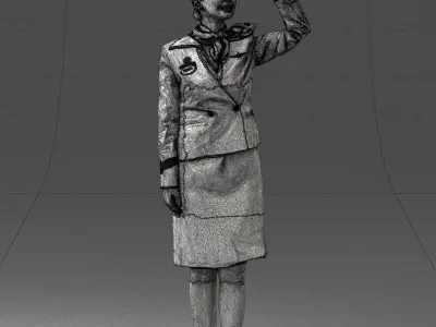 000135 Professional Flight Attendant 0614 3D model