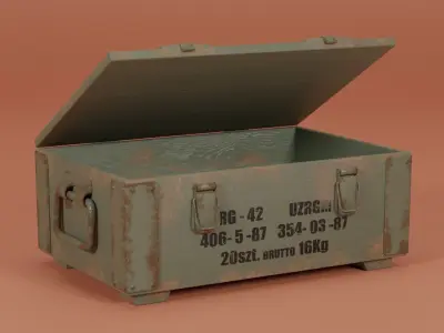 Ammunition Box RG-42 Low-poly 3D model
