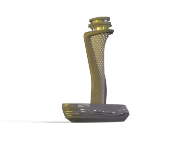 ISTANBUL AIRPORT - AIR TRAFFIC CONTROL TOWER 3D model