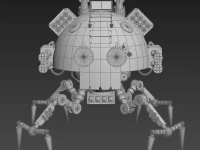 Robot with arms and legs 3D model 3