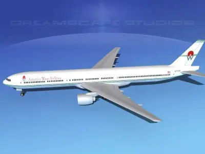 Boeing 777-300 MP America West 3D model