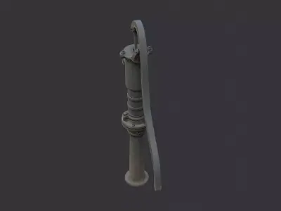 Vintage Hand Water Pump Low-poly 3D model