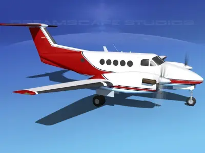 Beechcraft B200 GT King Air V04 3D model