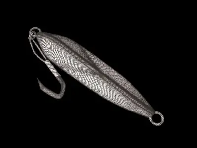 metal Jig  3D model Fishing Lure Low-poly 3D model 3 3D model