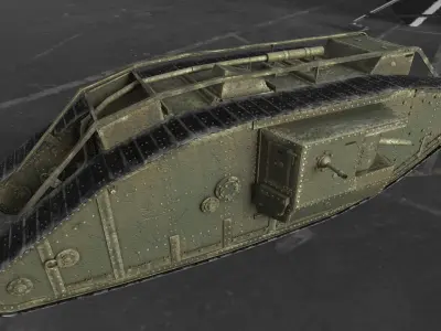 WW1 British Mark4 Tank 3D model