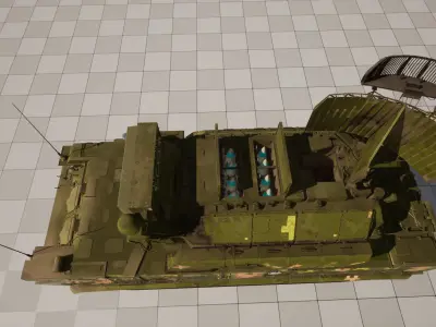 HQ-17 Air Defense System Low-poly 3D model