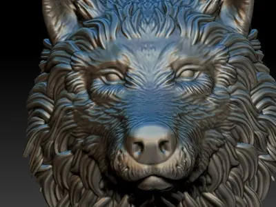 Wolf Pendant  3D model