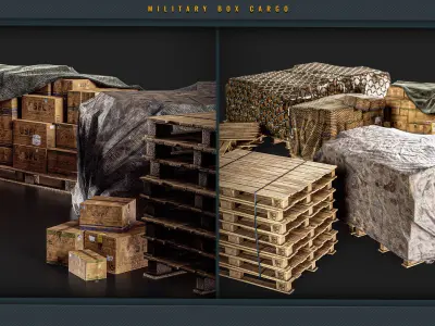 Military Box Cargo Vol 2 Low-poly 3D model