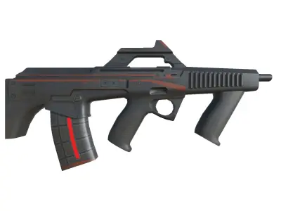 53-Fazertron-gun model 3d game ready model Low-poly 3D model Low-poly 3D model