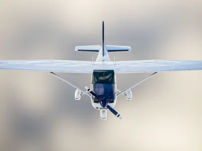 Ultralight Airplane Cessna 182 Skylane Low-poly 3D model