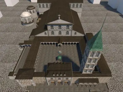 Old Saint Peters Rome 1200 3D model