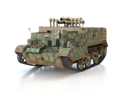 Bren Gun Carrier - BUC - German Army 3D model