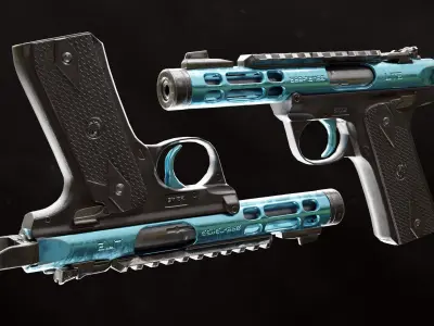 Ruger Mark IV Low-poly 3D model Low-poly 3D model