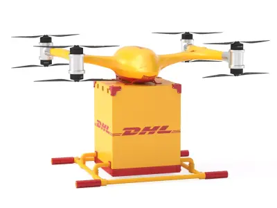 Quadcopter DHL Drone 3D model
