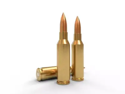 300 Remington SAUM Ammo Low-poly 3D model
