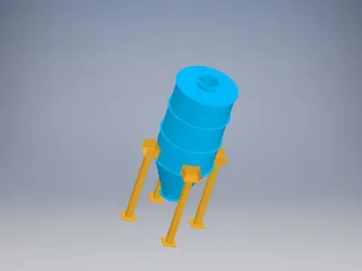 Silo in Autodesk Inventor 3D model