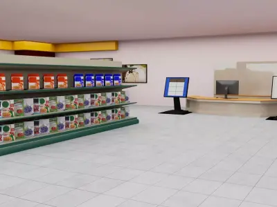 Shopping store 3D model