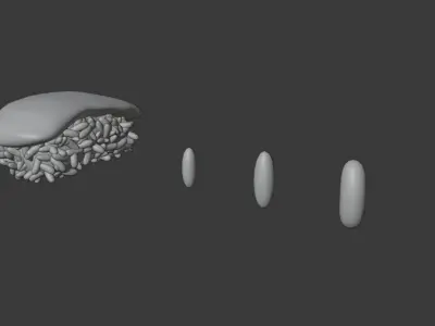 Sushi Model on wooden cutting board with chopsticks Free 3D model