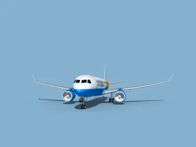 Airbus A220-300 Miami Express Charter 3D model