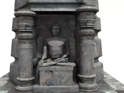 buddha temple 3d model 3D model