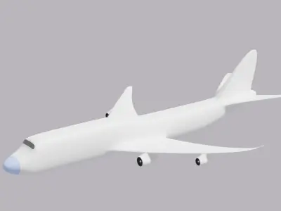 Boeing 747 Low-poly 3D model