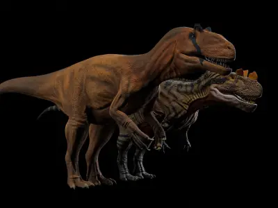 Allosaurus fragilis Low-poly 3D model