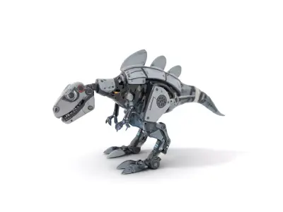 Futuristic Robotic Dinosaur Model Pack Low-poly 3D model