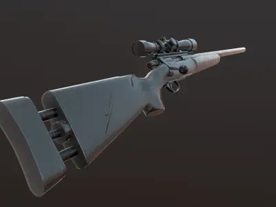 M24 Gun Low-poly 3D model
