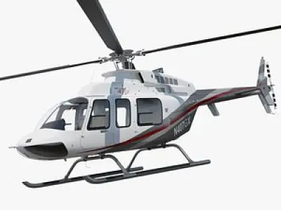Bell 407 GX Utility Helicopter 3D model