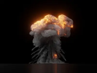 Fuel Explosion VDB-Pack 3D Model 3D model