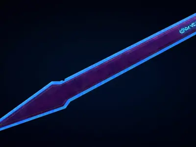 Stylized Sword Low-poly 3D model 11