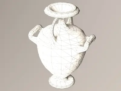 Ancient Ceramic Vase clay antique jug Low-poly 3D model