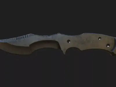Rustic Hunter Knife - Game Ready - 4K PBR Low-poly 3D model