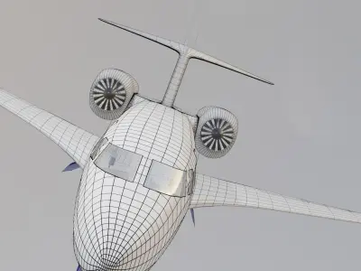 Cessna 680  jet airplane 3D model