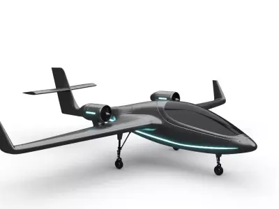 futuristic ultralight aircraft  3D model