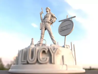 Fallout Lucy STL  Vault Girl 3D Print Figurine 3D print model