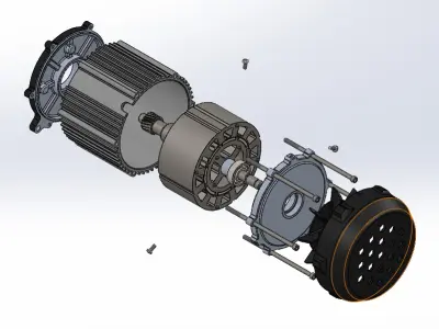 1200W Electric BLDC Motor For Boat 3D model