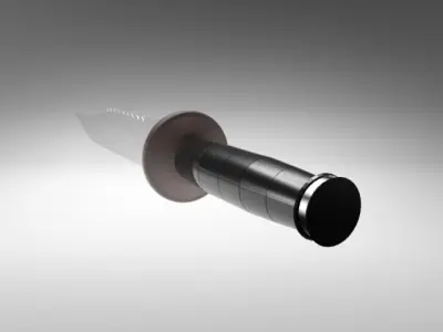 Rambo Knife Low-poly 3D model