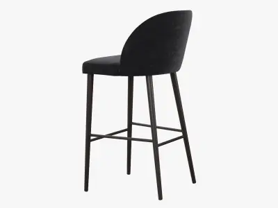 CRATE BARREL Camille Anthracite Velvet Bar Stools Free 3D model