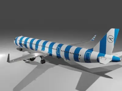 Condor Airlines Airlines airbus a321neo LR 3D Model Low-poly 3D model